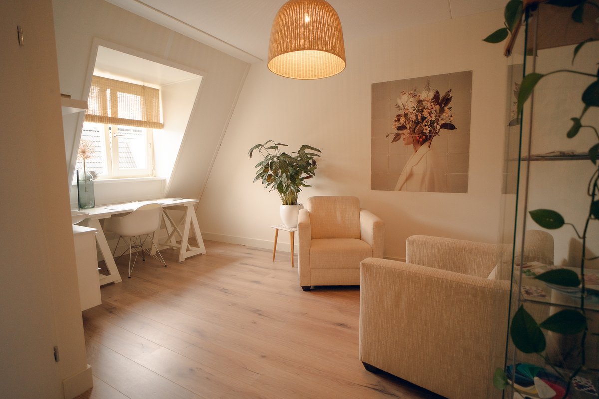 De salon op de tweede verdieping